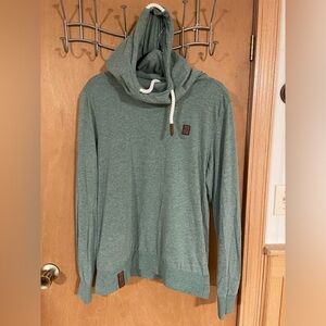 #30- NAKETANO-size large , long sleeve hooded shirt with kangaroo pocket